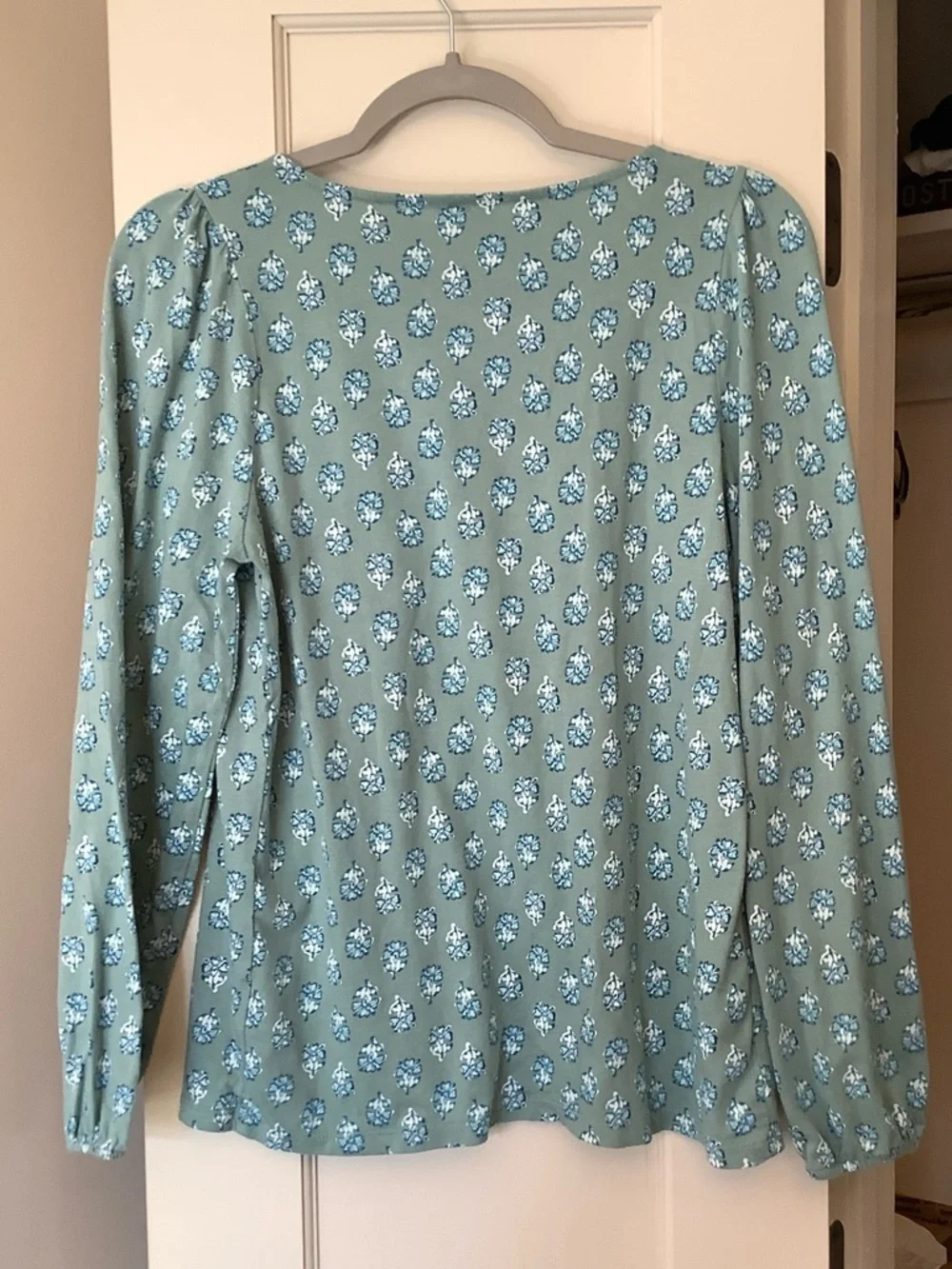 Lucky Brand Mint Green Floral Square-Neck Blouse - Picture 5 of 6